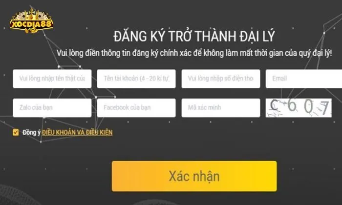 Các bước đăng ký đại lý xocdia88 nhanh chóng, đơn giản nhất