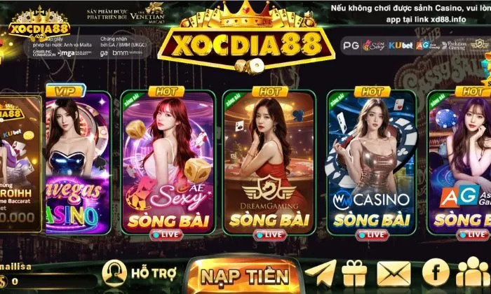 Giới thiệu về sân chơi game bài Xocdia88