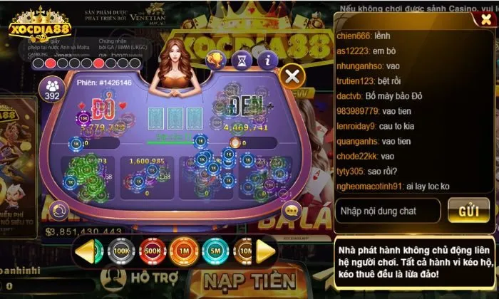 Các trò chơi bài Xocdia88